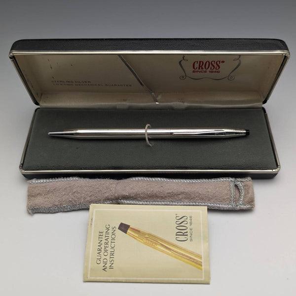 ヴィンテージ クロス(CROSS) 純銀製 ボールペン ケース入